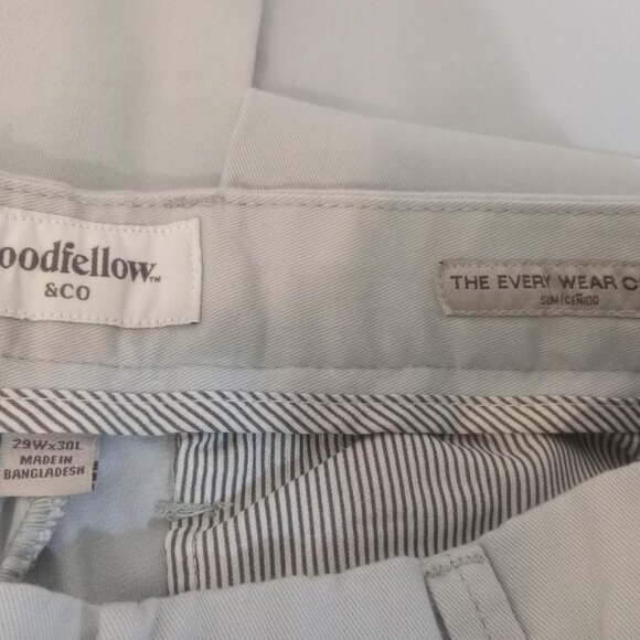 Goodfellow And Co Slim Pants Mens 29x30 Gray Straight Chino Quick Dry Stain New - Picture 5 of 9